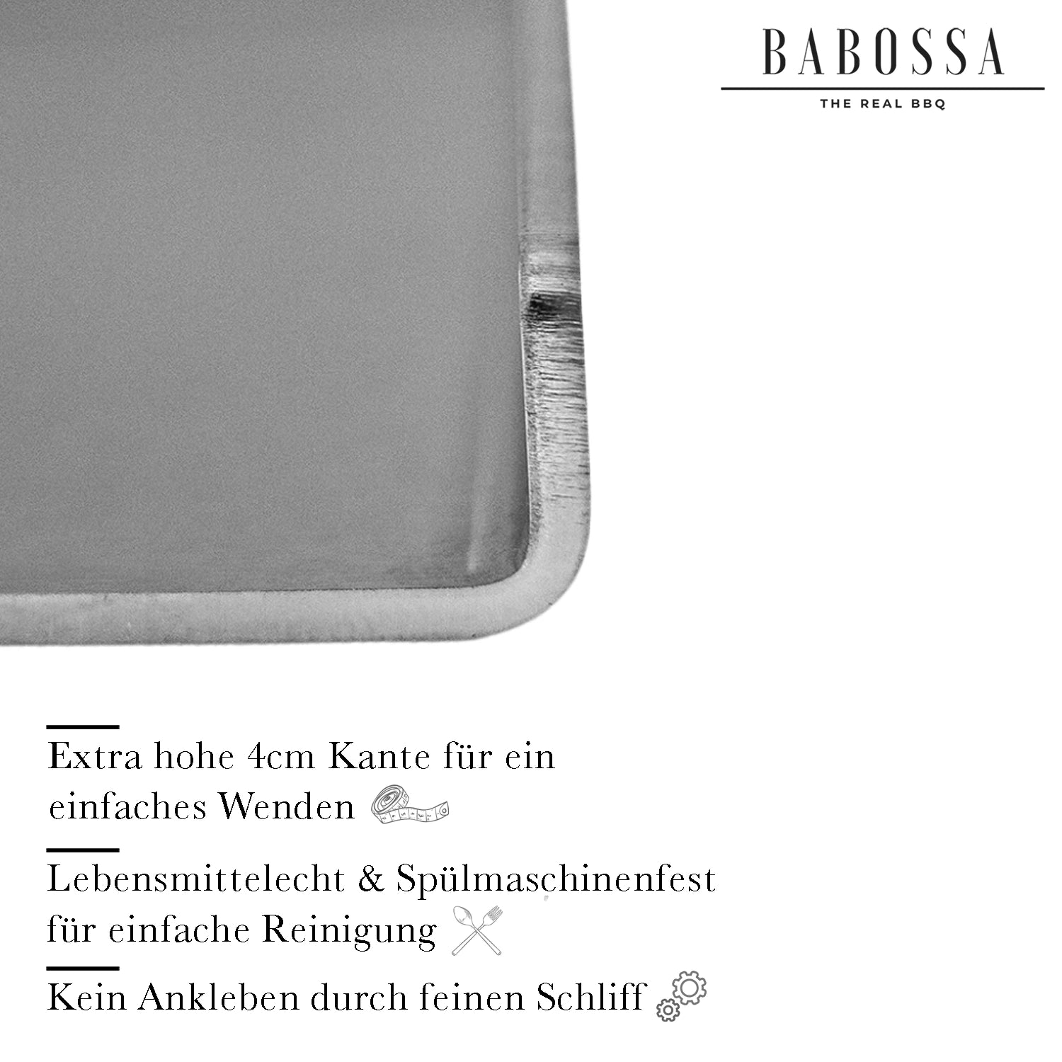 Plancha | Grillplatte | V2A Edelstahl | Rösle Vario Edition | 23,5x44,5cm