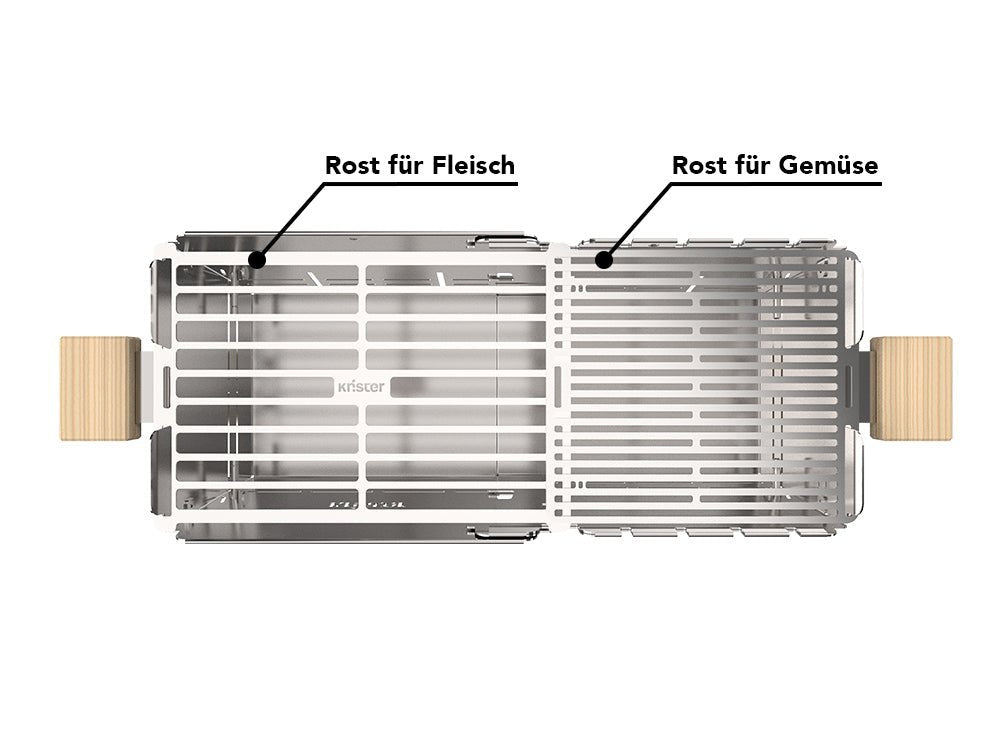 Knister Grill | Bundle | Kohle | Edelstahl | Ausziehbar - BABOSSAKnister Grill | Bundle | Kohle | Edelstahl | AusziehbarGrillknisterBABOSSA