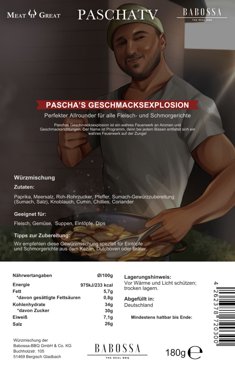 Pascha´s Geschmacksexplosion | Kazan Gewürz | PaschaTV | 180g Beutel - BABOSSAPascha´s Geschmacksexplosion | Kazan Gewürz | PaschaTV | 180g BeutelGewürzBABOSSABABOSSA