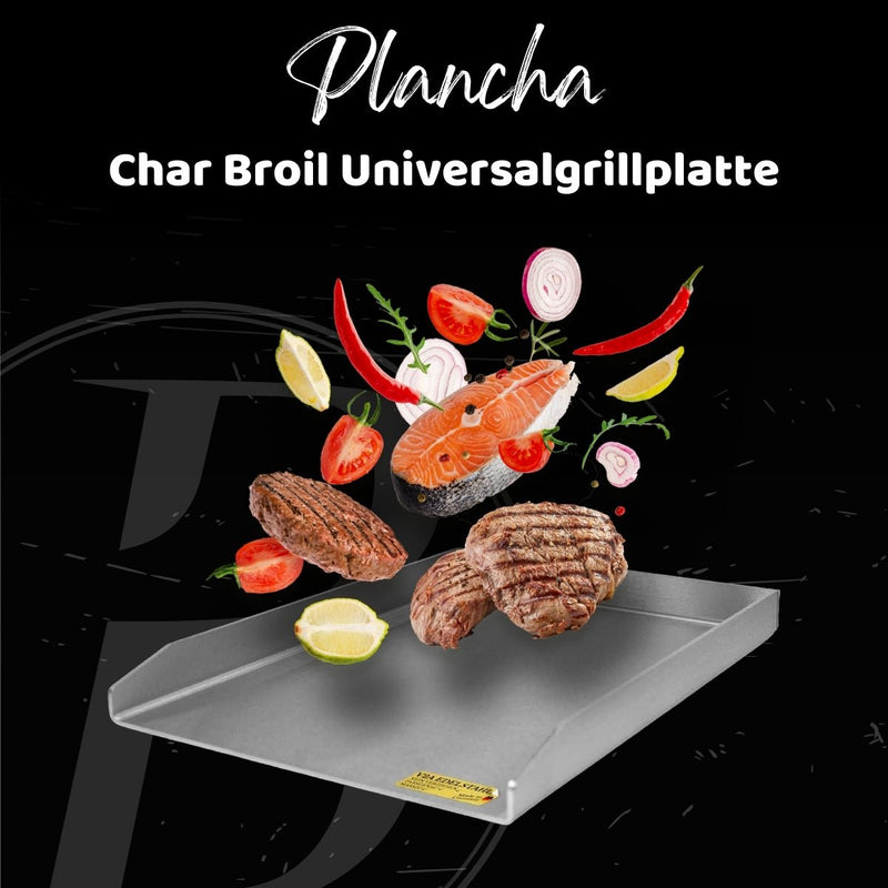 Plancha | Grillplatte | Edelstahl V2A | Char Broil Universalgrillplatte | 39,0 x 38,0cm - BABOSSAPlancha | Grillplatte | Edelstahl V2A | Char Broil Universalgrillplatte | 39,0 x 38,0cmPlanchaChar BroilBABOSSA
