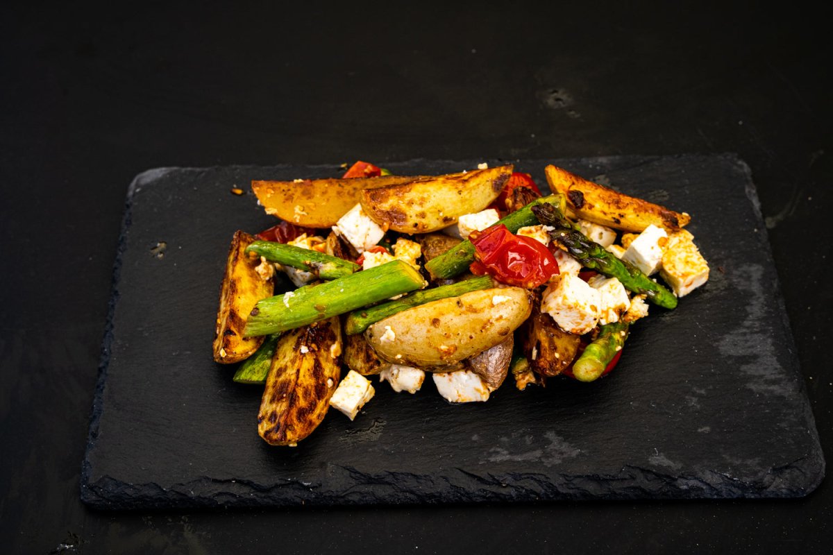 Spargel - Kartoffel - Feta - Pfanne vom Grill - BABOSSA