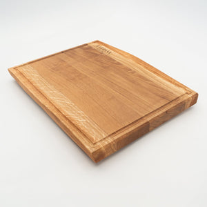 BABOSSA | Eichen Schneidebrett L | Naturkante | Saftrille | 44,5x35x4,5 cm - BABOSSABABOSSA | Eichen Schneidebrett L | Naturkante | Saftrille | 44,5x35x4,5 cmHolzbrettBABOSSABABOSSA