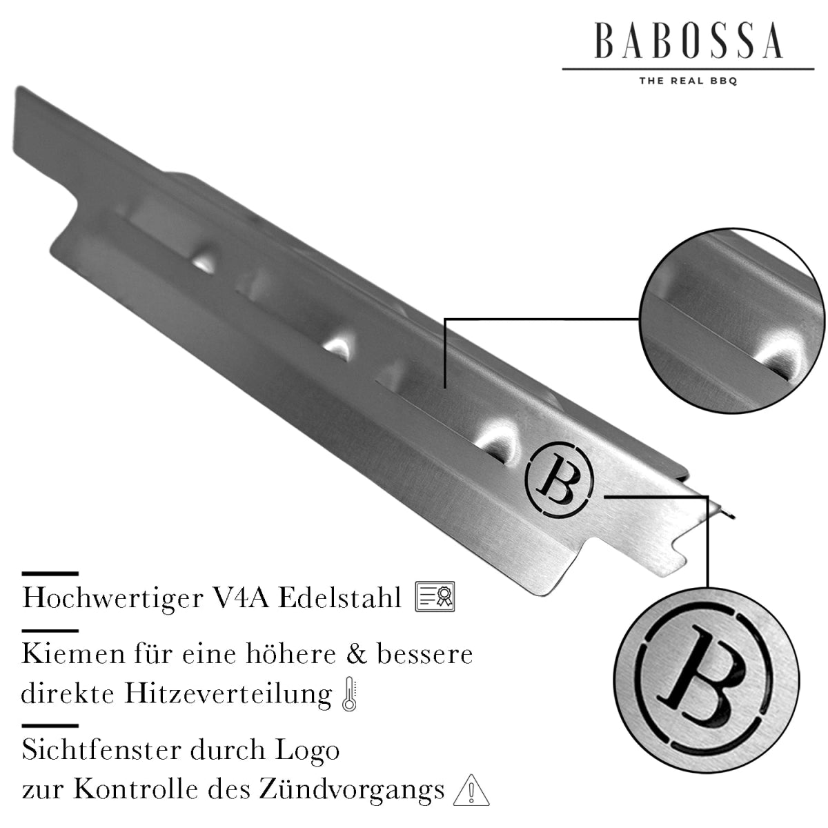 Flammschutzblech | Aromaschiene | V4A Edelstahl | Enders Kansas - BABOSSAFlammschutzblech | Aromaschiene | V4A Edelstahl | Enders KansasFlammschutzblechEndersBABOSSA