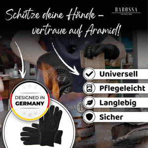 Grillhandschuhe, Aramid All - Black - BABOSSAGrillhandschuhe, Aramid All - BlackGrillhandschuheBABOSSABABOSSA