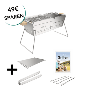 Knister Grill | Bundle | Kohle | Edelstahl | Ausziehbar - BABOSSAKnister Grill | Bundle | Kohle | Edelstahl | AusziehbarGrillknisterBABOSSA