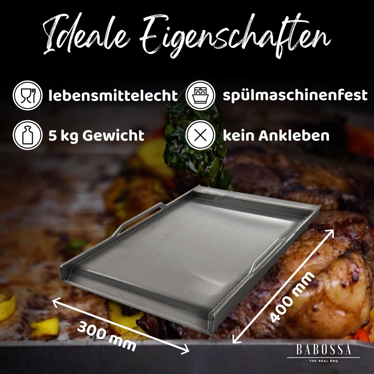 Plancha 2.0 | Griddle Plate | Universal Medium 30x40cm - BABOSSAPlancha 2.0 | Griddle Plate | Universal Medium 30x40cmPlanchaBABOSSABABOSSA
