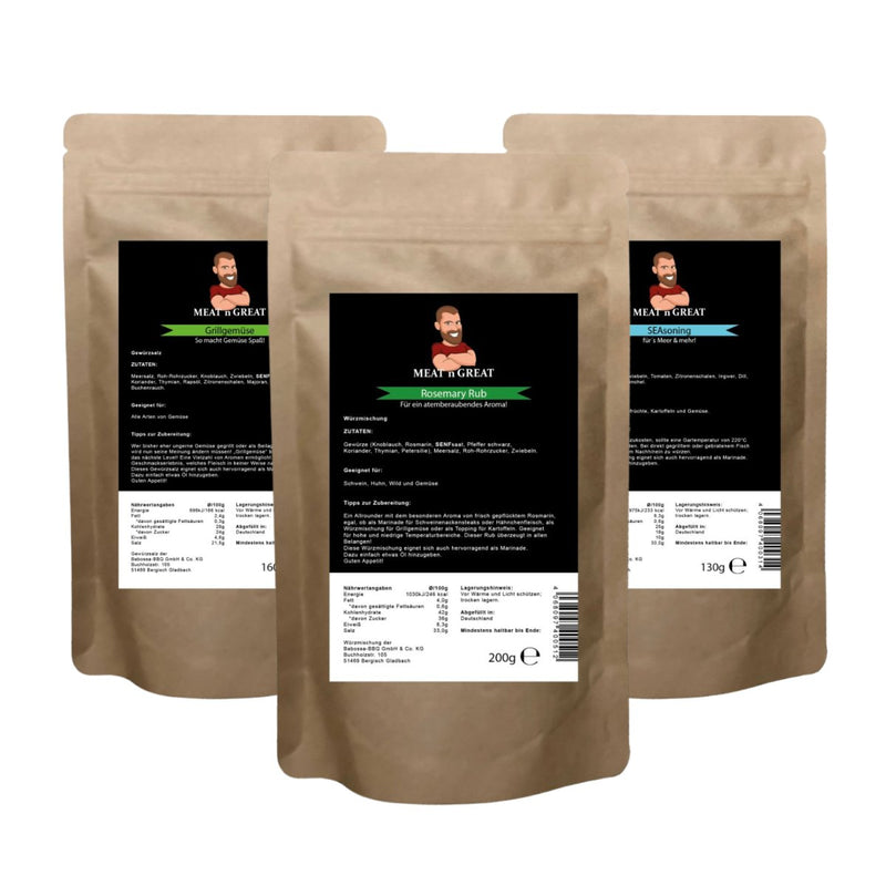 Veggie Bundle | Rosemary Rub, Grillgemüse, Seasoning | Nachfüllbeutel - BABOSSAVeggie Bundle | Rosemary Rub, Grillgemüse, Seasoning | NachfüllbeutelMeat 'n' GreatMeat 'n' GreatBABOSSA